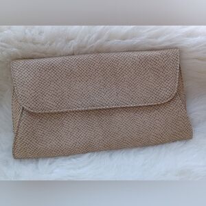 Urban Expressions Textured Tan Clutch